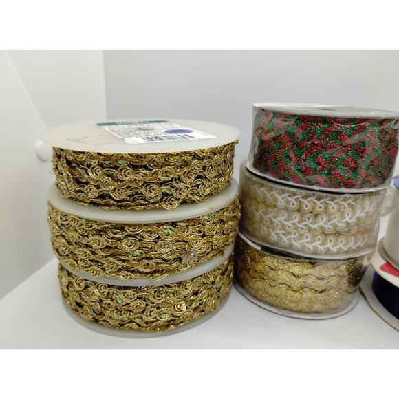 Lot of Craft 13 Lace Ribbon Trim Spools for Crafting Sewing Junk Journal Etc - Picture 2 of 15